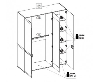 Шкаф 3D/TYP 22A Линате