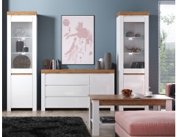 Стенка Таурус, белый\дуб вотан