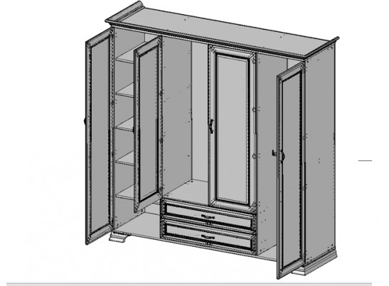 Шкаф 4D2S Тиффани