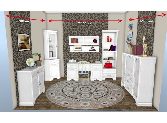 Шкаф с витриной 1VU Тиффани