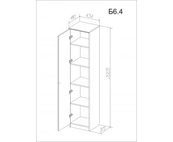 Шкаф пенал Благо Б 6.4