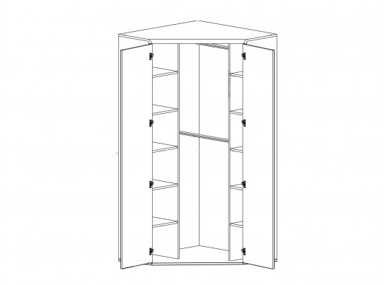 Шкаф угловой двухдверный ИНДИАНА JSZFN 2D