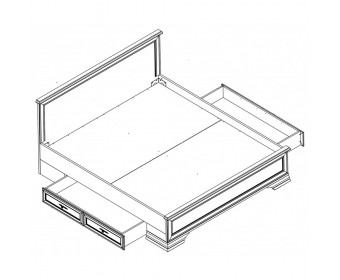 Кровать c ящиками Белый S320-LOZ/180 KENTAKI