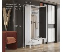 Шкаф с зеркалом Эва белый SZF1W1S/60
