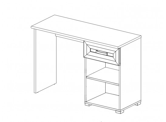Стол туалетный B136-TOL1D1S MALTA, лиственница сибирская/орех лион