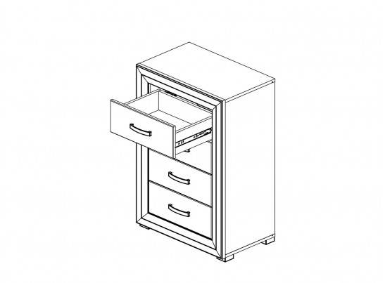 Комод узкий B136-KOM4S/6 MALTA, лиственница сибирская/орех лион