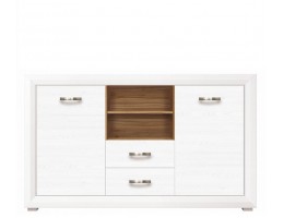 Тумба в гостиную B136-KOM2D2S MALTA, лиственница сибирская/орех лион