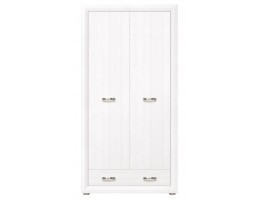 Шкаф две двери B136-SZF1D2S MALTA, лиственница сибирская/орех лион