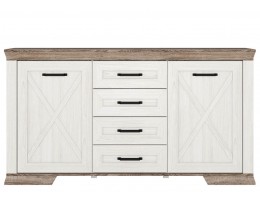 Комод MARSELLE KOM2D4S, в цвете ясень снежный/дуб сонома