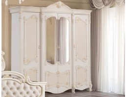 Шкаф 4-х дверный с зеркалами «Рафаэлла» 