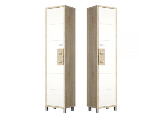 Гостиная Домино Сонома 3 (белый глянец, дуб сонома)