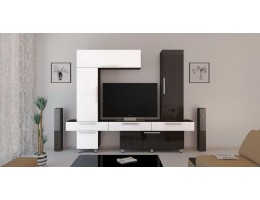 Гостиная Фортуна 11 (белый, зебравуд глянец)