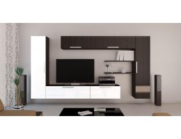 Гостиная Фортуна 5 (белый, зебравуд глянец)