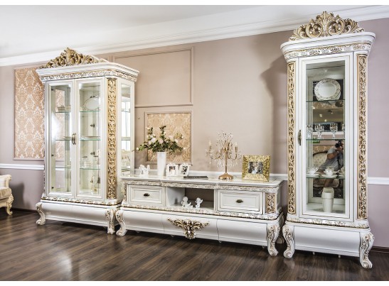 Гостиная Алсу 2+2 белый глянец