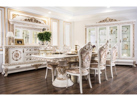 Комплект обеденный Алсу белый глянец