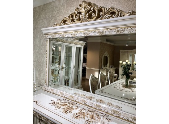 Зеркало Алсу белый глянец