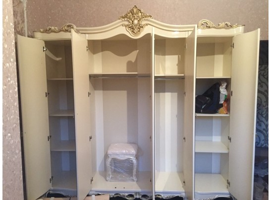 Шкаф 5-створчатый Джоконда (крем глянец)