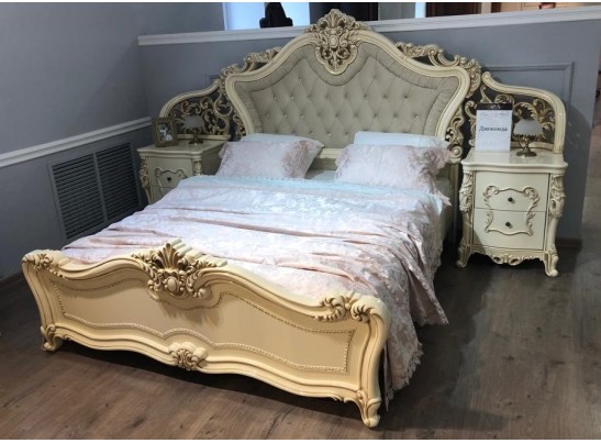 Спальня Джоконда с 4х дверным шкафом (крем глянец)