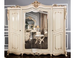 Шкаф 5-створчатый Джоконда, крем глянец