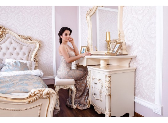 Спальня Джоконда с 4х дверным шкафом (крем глянец)