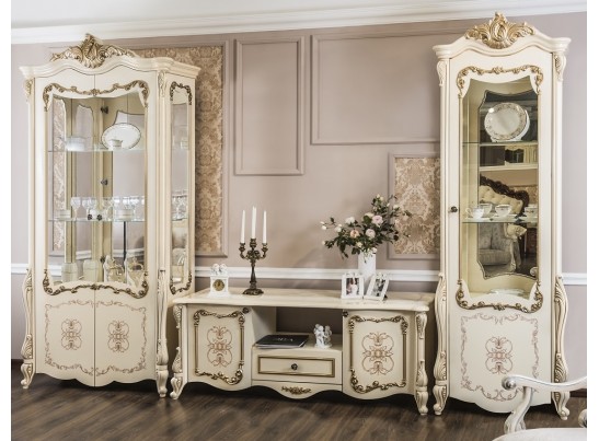 Витрина одностворчатая Энрике крем глянец