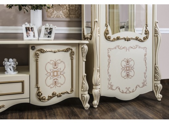 Витрина одностворчатая Энрике крем глянец