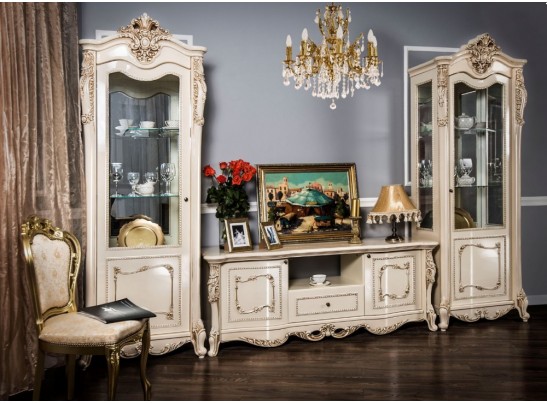 Витрина "Джоконда" правая (крем глянец)