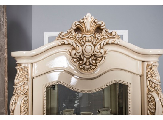 Витрина "Джоконда" правая (крем глянец)