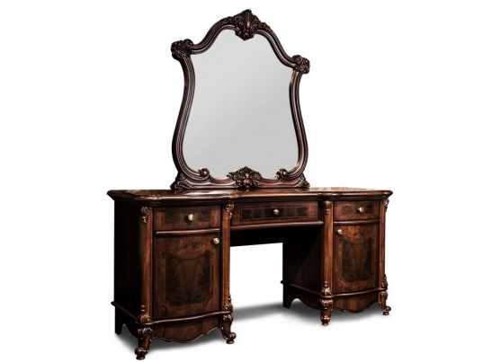 Туалетный стол с пуфом Илона орех караваджо