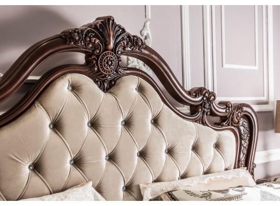 Кровать двуспальная Илона 1.8 караваджо с мягким изголовьем