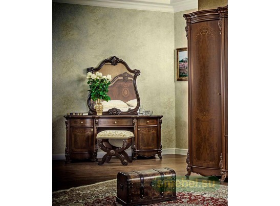 Туалетный стол с пуфом Илона орех караваджо