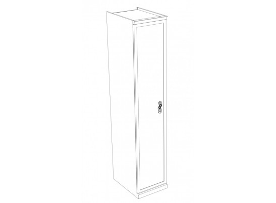 Секция шкафа 1-створчатая Мишель, белая (без стоевых)
