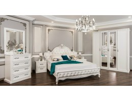 Спальня Мишель с 3-створчатым шкафом, белая