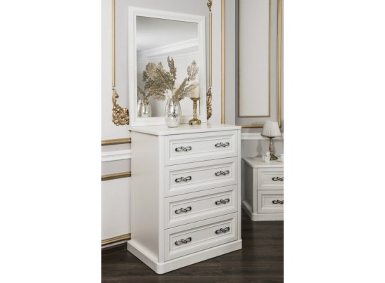 Спальня Мишель с 6-створчатым шкафом, белая