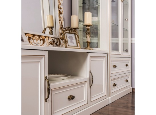 Витрина одностворчатая Натали, белая