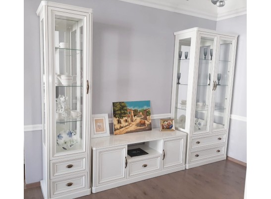 Витрина одностворчатая Натали, белая