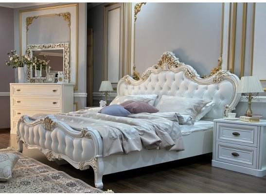 Спальня Натали с 6-створчатым шкафом, белая