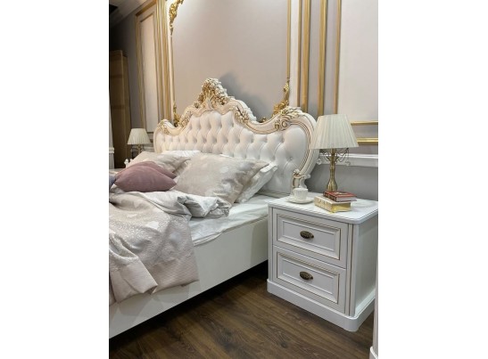 Спальня Натали с 6-створчатым шкафом, белая