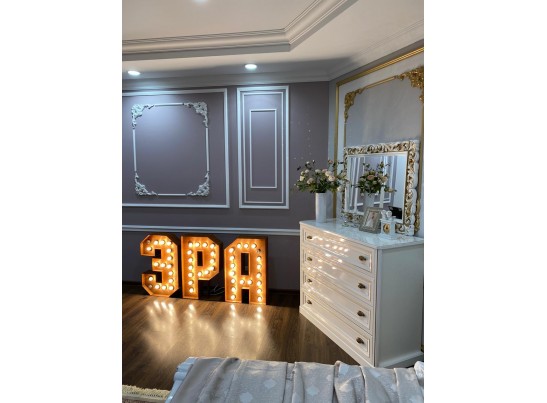 Спальня Натали с 6-створчатым шкафом, белая