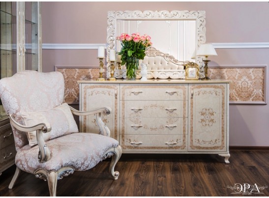 Комод большой Патрисия крем глянец