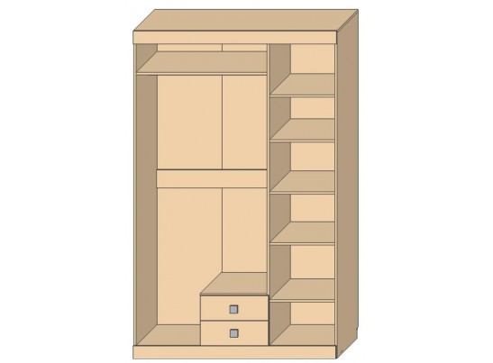 Лондон, Шкаф 3Д2Я (без зеркала)