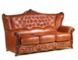 Диван трехместный "ПРАГА" (нат. кожа)