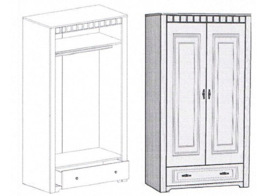 Шкаф двухдверный Прованс