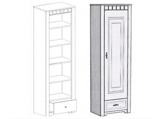 Шкаф однодверный Прованс