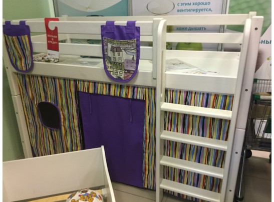 Кровать чердак Соня Вариант 5 (с прямой лестницей)