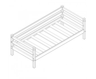 Кровать Соня вариант 2 (с задней защитой) натуральный 