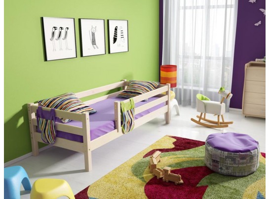 Кровать Соня Вариант 3 (с защитой по периметру) натуральный