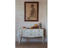 Консоль с 6 ящиками ST9358 (белая карамель)