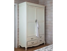Платяной шкаф на ножках с 4 ящиками ST9327KR-2 (белая карамель)