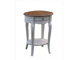 Прикроватная тумба (овальная) ST9331 (белая карамель)